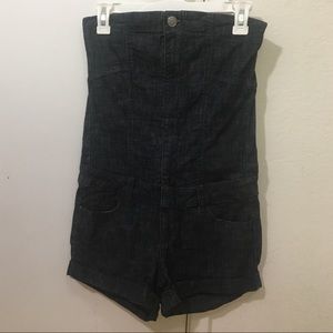 STRAPLESS JEAN STYLE ROMPER